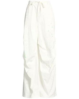 MM6 by Maison Margiela Relaxed Straightleg Trousers - White