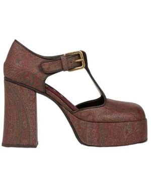 Etro Paisley Mary Jane Sandals - Brown
