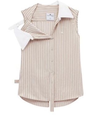 Courreges Striped Shirt - Grey