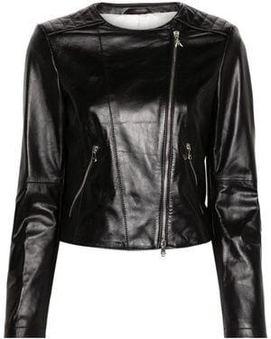 Patrizia Pepe Asymmetric Zip Jacket - Black
