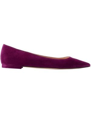 Gianvito Rossi Solid Suede Ballet Flats - Purple
