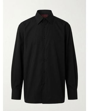 Gucci Embossed Poplin Shirt - Black
