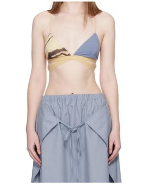Baserange Thin-Strapped Bra - Blue