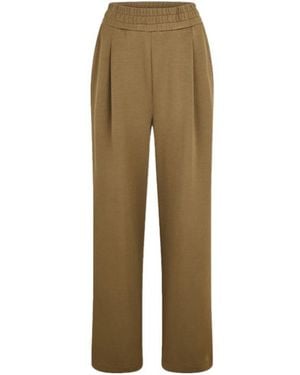Varley Wide Open Hem Fleece Joggers - Natural