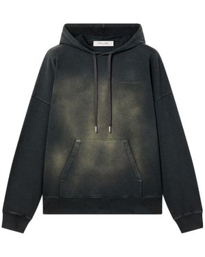 Golden Goose Bleached Effect Drawstring Hoodie - Black