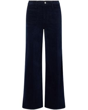 FRAME Wide-Leg Corduroy Pants - Blue
