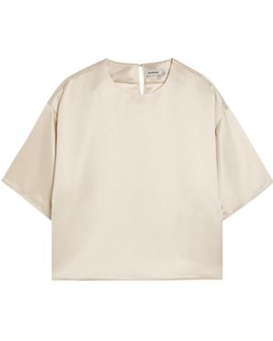 Jonathan Simkhai Crew-Neck Short-Sleeved Top - Natural