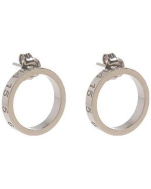 Maison Margiela Circle Logo-Engraved Earrings - Multicolour