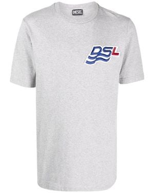 DIESEL Logo-Patch Short-Sleeved T-Shirt - White