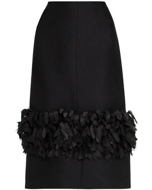 TOTEME Petal Embellished Pencil Skirt - Black