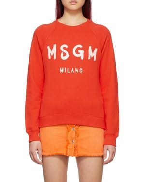 MSGM Round-Neck Jumper - Orange