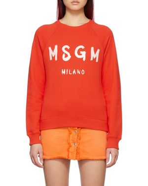 MSGM Round-Neck Sweater - Orange