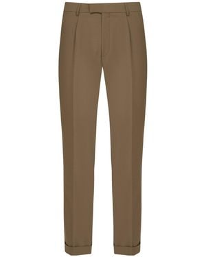 BOSS Belt-Loop Casual Trousers - Natural