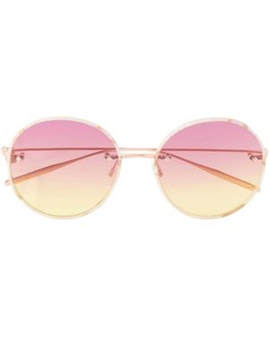 Barton Perreira Rigby Round-Frame Acetate And Rose- Tone Sunglasses - Pink
