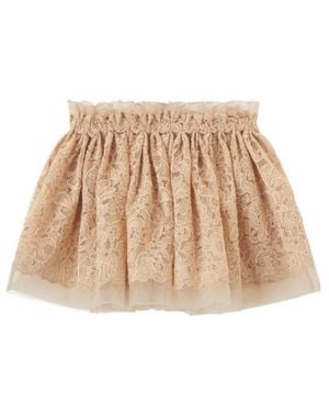 Ermanno Scervino Lace Mini Skirt - Natural