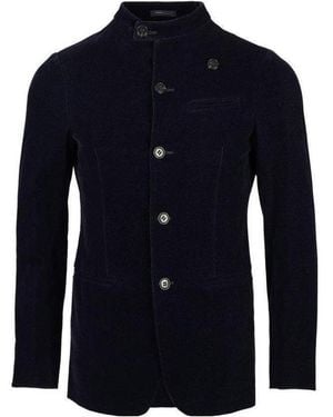 Armani Collezioni Single-Breasted Casual Jacket - Blue