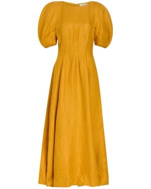 Gabriela Hearst Linen Maxi Dress - Yellow