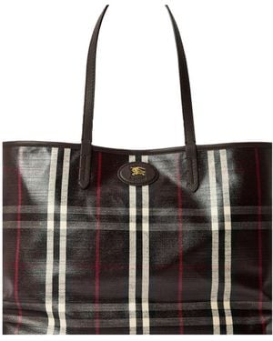 Burberry Stylish Plaid Handbag - Black