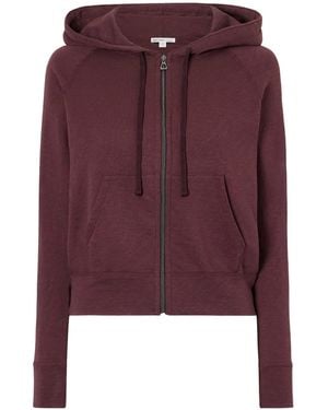 James Perse French Cotton-Terry Hoodie - Purple