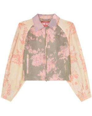 DIESEL Floral-Print Bomber Jacket - Pink