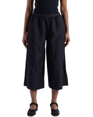 Comme des Garçons Elasticated-Waistband Wide-Leg Trousers - Black