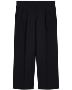 Giorgio Armani Pleated Wide-Leg Trousers - Black