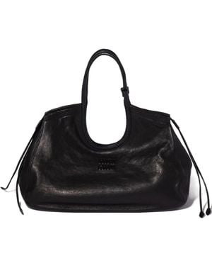 Miu Miu Ivy Nappa-Leather Shopping Bag - Black