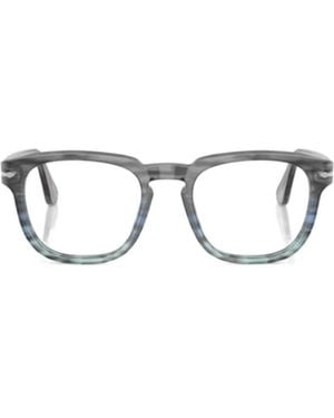 Persol Striped Square-Frame Glasses - Metallic