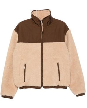 Ami Paris Ami Zipped Jacket - Brown