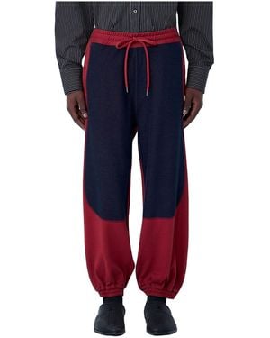 Vivienne Westwood Contrast Panel Drawstring Joggers - Blue