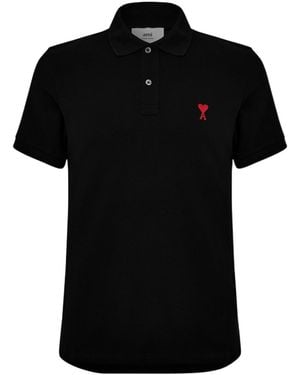 Ami Paris Adc Polo - Black