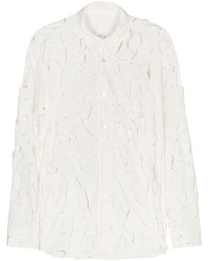 Post Archive Faction PAF Cut-Out Detail Long-Sleeve Shirt - White