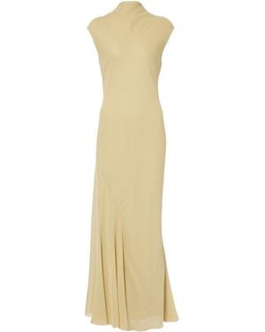 TOVE Erin Silk Chiffon Maxi Dress - Metallic