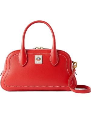 Bally Unda Appliquéd Leather Tote - Red