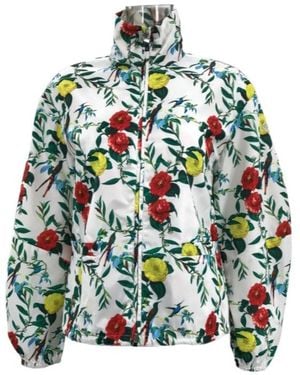 Armani Jeans Printed Zipper Casual Jacket - Green