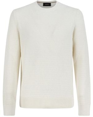 BOSS Long Sleeve Jumper - White