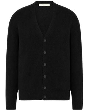 The Row Long-Sleeve Button-Front Cardigan - Black
