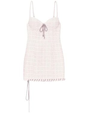 Area Sleeveless Mini Dress - White