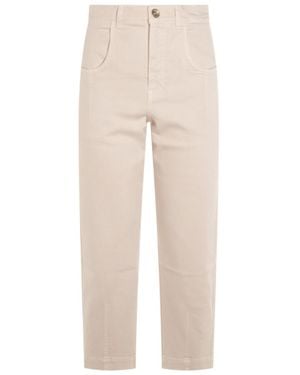 Eleventy Belt Loop Casual Pants - Natural