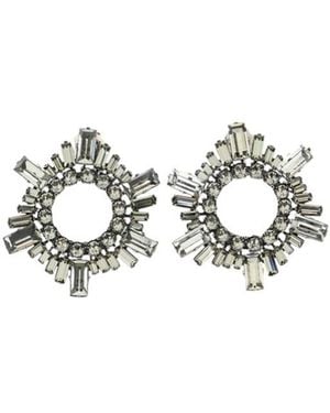 AMINA MUADDI Logo Earrings - White