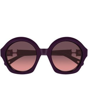 Chloé Chloé Eyewear Round-Frame Sunglasses - Purple