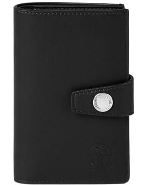 Brunello Cucinelli Leather Zipper Wallet - Black