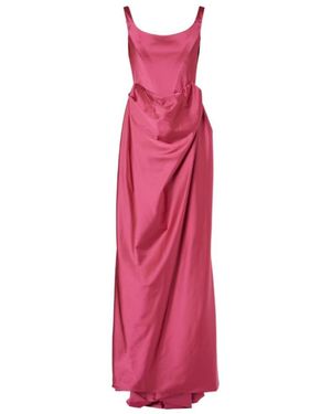 Vivienne Westwood Crepe Satin Corset Gown - Pink