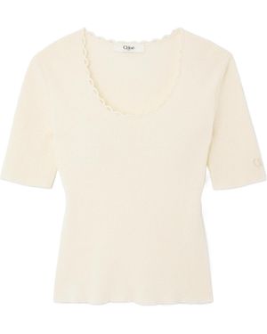 Chloé Short-Sleeved T-Shirt - White