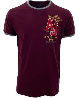 Armani Jeans Item O-Neck Short-Sleeved T-Shirt - Red