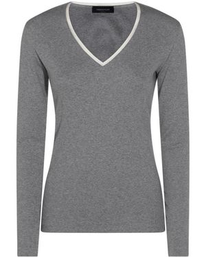 Fabiana Filippi V-Neck Jumper - Grey