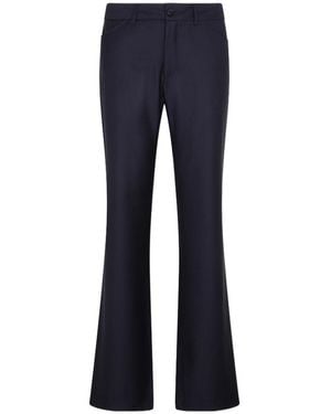 Etro Striped Straight-Leg Pants - Blue