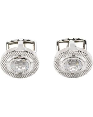 Tateossian Halo Quartz Cufflinks - White