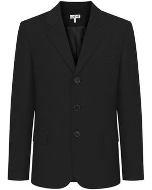 Loewe Layered Wool Blazer - Black
