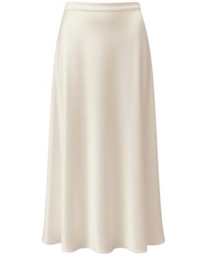 Roberto Collina Elastic Waist Skirt - White